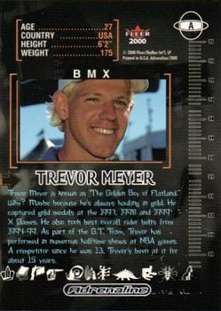 2000 Fleer Adrenaline - Autographs #A Trevor Meyer Back